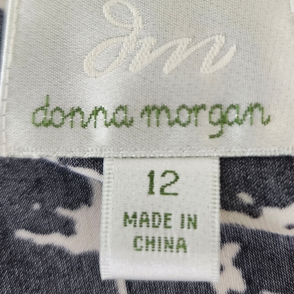 DONNA MORGAN WOMEN'S BLACK AND WHITE SHIFT DRESS SIZE 12 - Picture 7 of 8